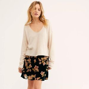 Free People Margaux Velvet Mini Skirt